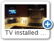 TV installed in kitchen cabinet